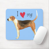 Ich Liebe meinen American Foxhound Mousepad (Mit Mouse)