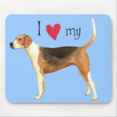 Ich Liebe meinen American Foxhound Mousepad (Vorne)