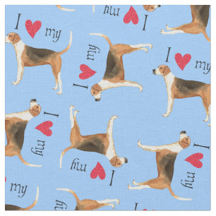 Ich Liebe meinen American Foxhound Stoff