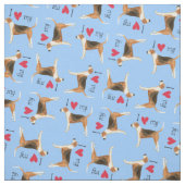 Ich Liebe meinen American Foxhound Stoff (Muster)