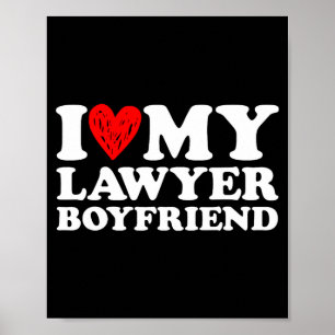 Ich liebe meinen Anwalt Freund BF Valentinstag Fra Poster