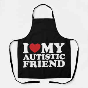 Ich liebe meinen autistischen Freund Autismus Herz Schürze