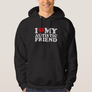 Ich liebe meinen autistischen Freund Autismusherz Hoodie