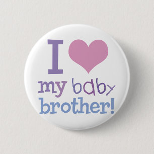 Ich Liebe meinen Baby Bruder Button