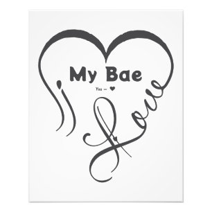 Ich liebe meinen Bae • Du = ♥ Fotodruck