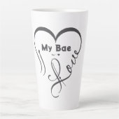 Ich liebe meinen Bae • Du = ♥ Milchtasse (Vorderseite)