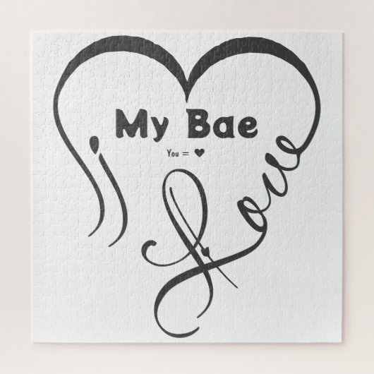 Ich liebe meinen Bae • Du = ♥ Puzzle (Vertikal)