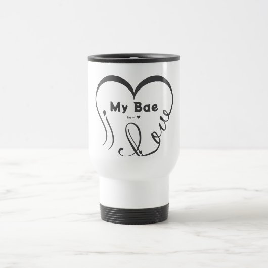 Ich liebe meinen Bae • Du = ♥ Reisebecher (Mittel)
