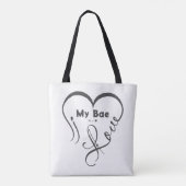Ich liebe meinen Bae • Du = ♥ Tasche (Rückseite)
