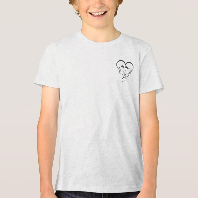 Ich liebe meinen Bae • Du = ♥ Tri-Blend Shirt (Vorderseite)
