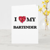 Ich Liebe meinen Barkeeper Karte (Gelbe Blume)