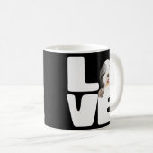Ich Liebe meinen bärtigen Collie Hund Kaffeetasse (VorderseiteRechts)