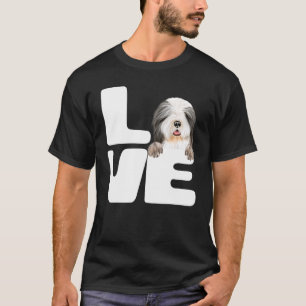 Ich Liebe meinen bärtigen Collie Hund T-Shirt