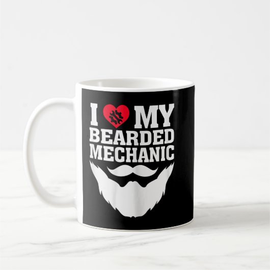 Ich Liebe meinen Bartmechaniker Kaffeetasse (Links)