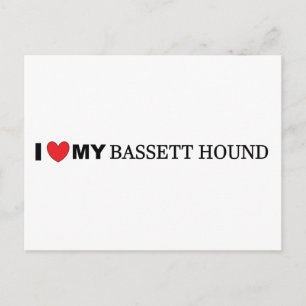 ich liebe meinen Basset Hound Postkarte