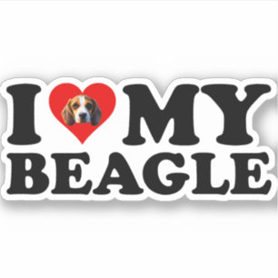 Ich Liebe meinen Beagle Aufkleber