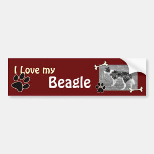 Ich Liebe meinen Beagle Autoaufkleber