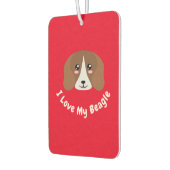 Ich Liebe meinen Beagle Autolufterfrischer (Links)
