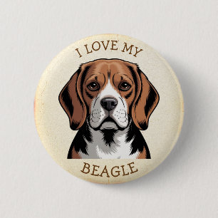 Ich liebe meinen Beagle  Button