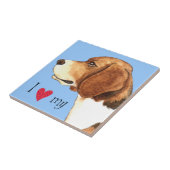 Ich Liebe meinen Beagle Fliese (Seite)