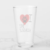 Ich liebe meinen Beagle Glas (Rückseite)