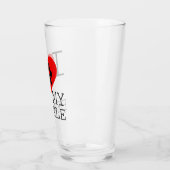 Ich liebe meinen Beagle Glas (Links)