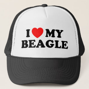 Ich Liebe meinen Beagle-Hut Truckerkappe