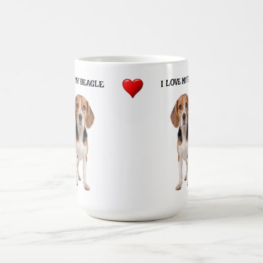 Ich Liebe meinen Beagle Kaffeetasse (Mittel)