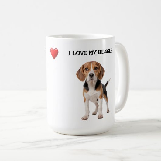 Ich Liebe meinen Beagle Kaffeetasse (VorderseiteRechts)