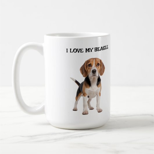 Ich Liebe meinen Beagle Kaffeetasse (Links)