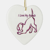Ich Liebe meinen Beagle Keramikornament (Rechts)