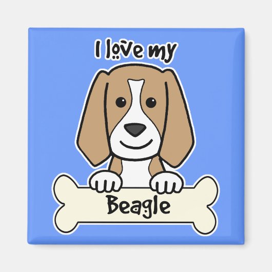 Ich Liebe meinen Beagle Magnet (Vorne)
