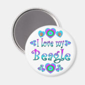 Ich Liebe meinen Beagle Magnet (Vorderseite/Rückseite)