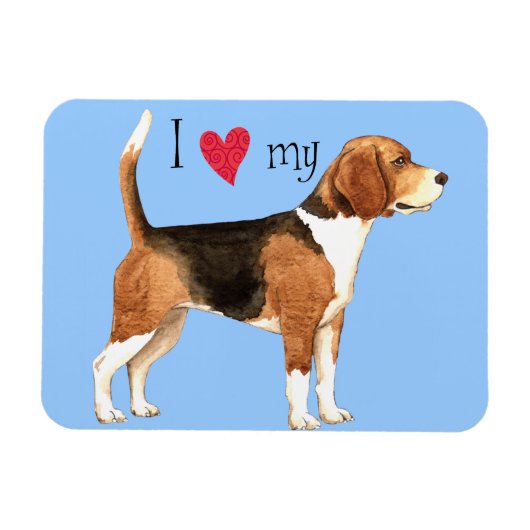 Ich Liebe meinen Beagle Magnet (Horizontal)