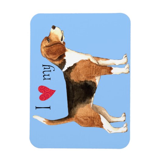 Ich Liebe meinen Beagle Magnet (Vertikal)