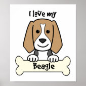 Ich Liebe meinen Beagle Poster (Vorne)