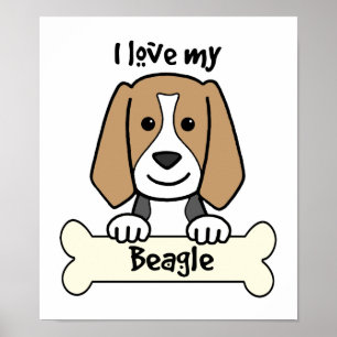 Ich Liebe meinen Beagle Poster
