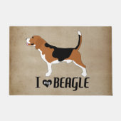 Ich Liebe meinen Beagle rustikal Fußmatte (Vorderseite)