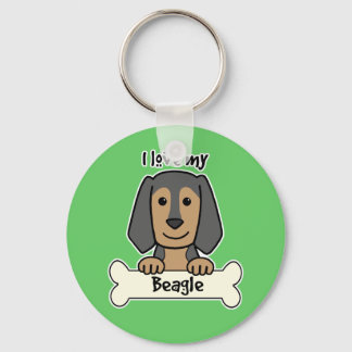 Ich Liebe meinen Beagle Schlüsselanhänger