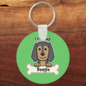 Ich Liebe meinen Beagle Schlüsselanhänger (Vorderseite)