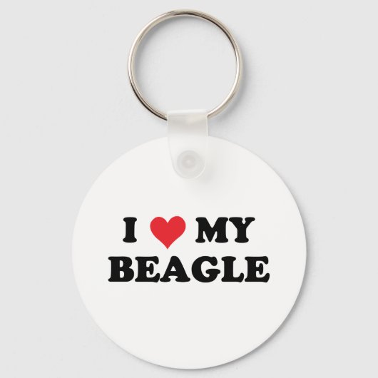 Ich Liebe meinen Beagle Schlüsselanhänger (Vorderseite)