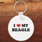 Ich Liebe meinen Beagle Schlüsselanhänger (Vorderseite)
