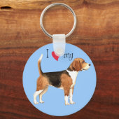 Ich Liebe meinen Beagle Schlüsselanhänger (Vorderseite)