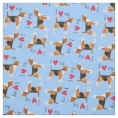Ich Liebe meinen Beagle Stoff (Muster)