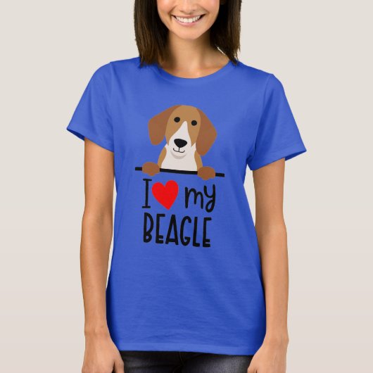 Ich Liebe meinen Beagle T-Shirt (Vorderseite)
