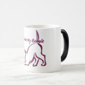 Ich Liebe meinen Beagle Verwandlungstasse (VorderseiteRechts)
