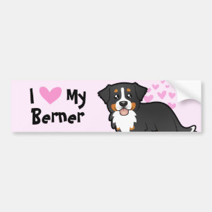 Ich liebe meinen Berner Sennenhund Autoaufkleber