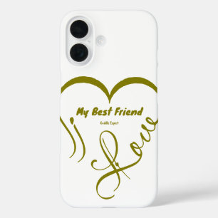 Ich liebe meinen besten Freund • Kuschel-Experte iPhone 16 Hülle