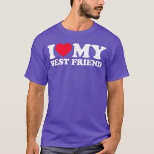 Ich liebe meinen besten Freund retro T-Shirt