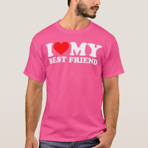 Ich liebe meinen besten Freund Retro T-Shirt